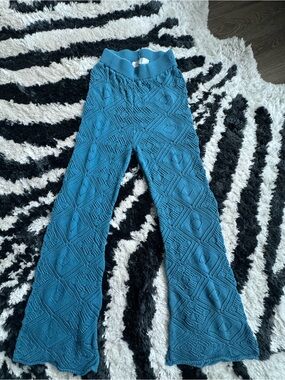Free People Open Knit Cardigan and Flared Pants Set